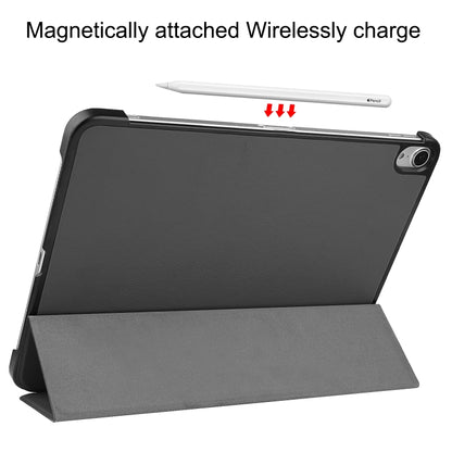 For iPad Air 11 2024 / 2022 / 2020 10.9 Custer Texture Horizontal Flip Leather Case with Three-folding Holder & Sleep / Wake-up Function(Grey) by bashfashion