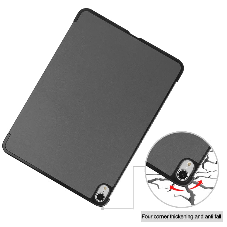 For iPad Air 11 2024 / 2022 / 2020 10.9 Custer Texture Horizontal Flip Leather Case with Three-folding Holder & Sleep / Wake-up Function(Grey) by bashfashion