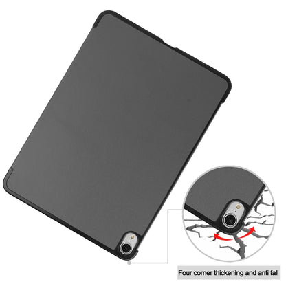 For iPad Air 11 2024 / 2022 / 2020 10.9 Custer Texture Horizontal Flip Leather Case with Three-folding Holder & Sleep / Wake-up Function(Grey) by bashfashion