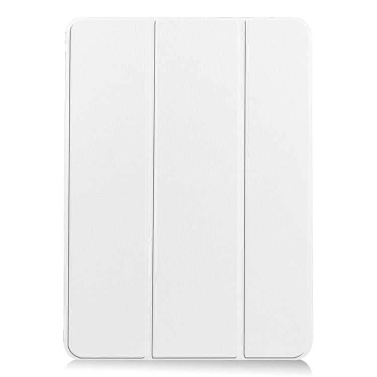 For iPad Air 11 2024 / 2022 / 2020 10.9 Custer Texture Horizontal Flip Leather Case with Three-folding Holder & Sleep / Wake-up Function(White) by bashfashion