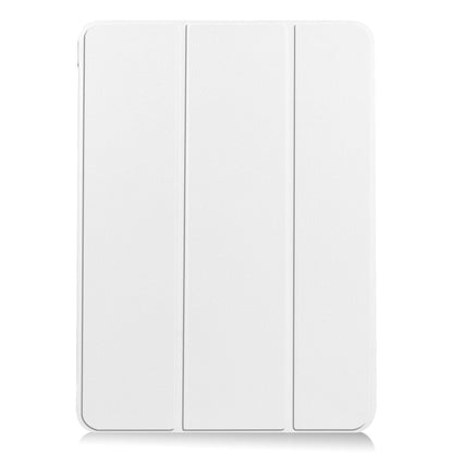 For iPad Air 11 2024 / 2022 / 2020 10.9 Custer Texture Horizontal Flip Leather Case with Three-folding Holder & Sleep / Wake-up Function(White) by bashfashion
