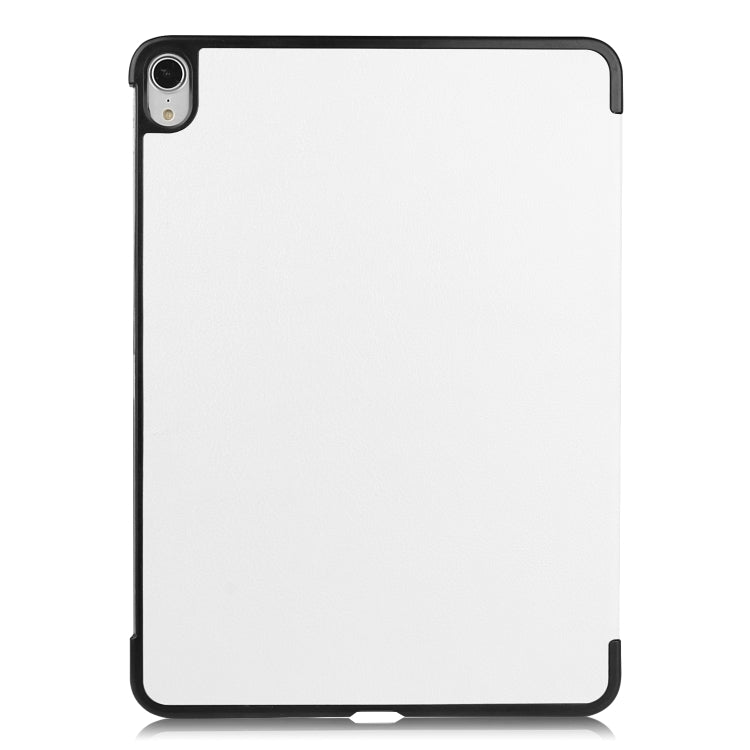 For iPad Air 11 2024 / 2022 / 2020 10.9 Custer Texture Horizontal Flip Leather Case with Three-folding Holder & Sleep / Wake-up Function(White) by bashfashion
