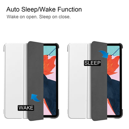 For iPad Air 11 2024 / 2022 / 2020 10.9 Custer Texture Horizontal Flip Leather Case with Three-folding Holder & Sleep / Wake-up Function(White) by bashfashion