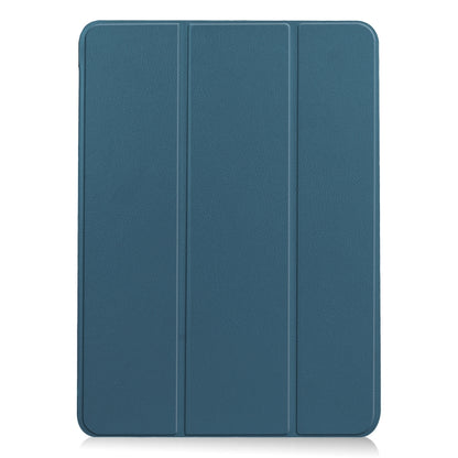 For iPad Air 11 2024 / 2022 / 2020 10.9 Custer Texture Horizontal Flip Leather Case with Three-folding Holder & Sleep / Wake-up Function(Dark Green) by bashfashion