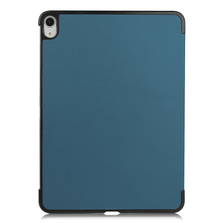 For iPad Air 11 2024 / 2022 / 2020 10.9 Custer Texture Horizontal Flip Leather Case with Three-folding Holder & Sleep / Wake-up Function(Dark Green) by bashfashion
