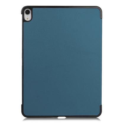 For iPad Air 11 2024 / 2022 / 2020 10.9 Custer Texture Horizontal Flip Leather Case with Three-folding Holder & Sleep / Wake-up Function(Dark Green) by bashfashion