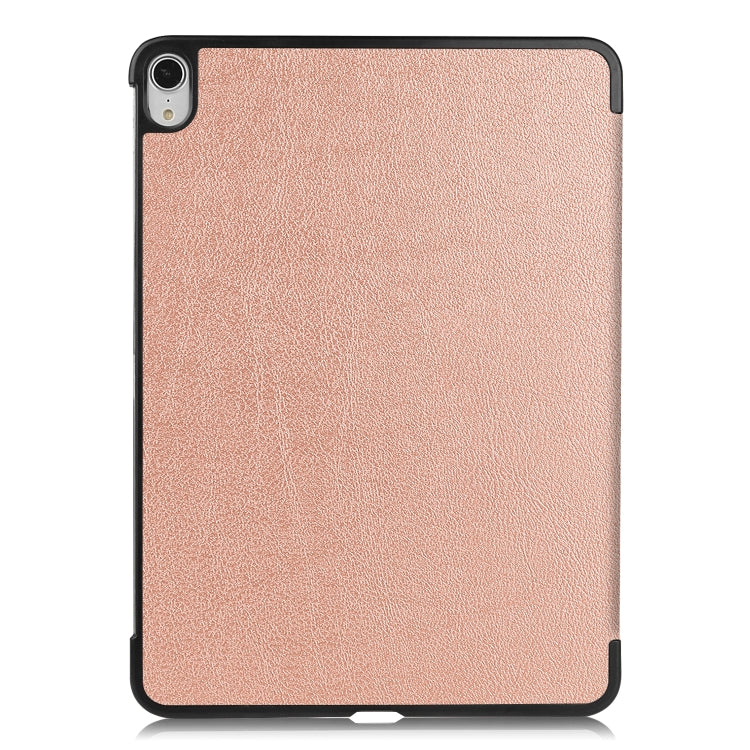 For iPad Air 11 2024 / 2022 / 2020 10.9 Custer Texture Horizontal Flip Leather Case with Three-folding Holder & Sleep / Wake-up Function(Rose Gold) by bashfashion