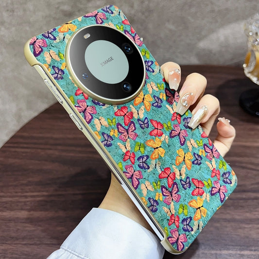 For Huawei Mate 60 Denior A18 Paint MagSafe Phone Case(Blue Butterflies) by Denior