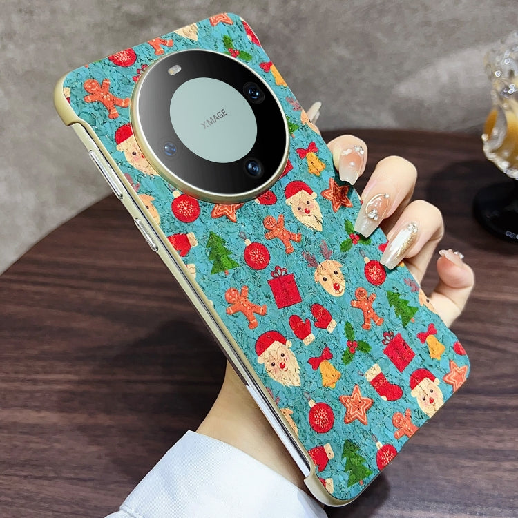 For Huawei Mate 60 Pro Denior A18 Paint MagSafe Phone Case(Blue Christmas) by Denior