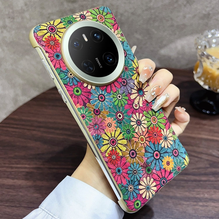 For Huawei Mate 70 Denior A18 Paint MagSafe Phone Case(Green Sunflower) by Denior