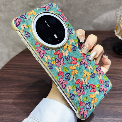 For Huawei Mate 70 Pro / 70 Pro+ Denior A18 Paint MagSafe Phone Case(Blue Butterflies) by Denior