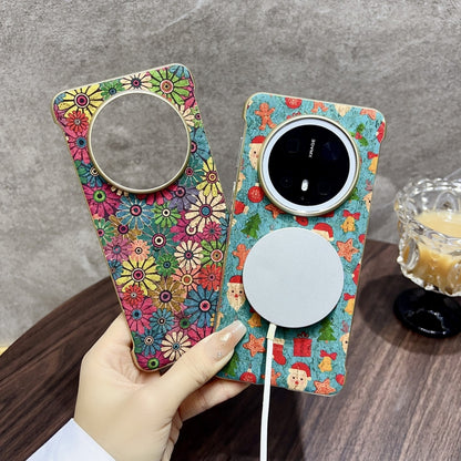 For Huawei Mate 70 Pro / 70 Pro+ Denior A18 Paint MagSafe Phone Case(Blue Butterflies) by Denior