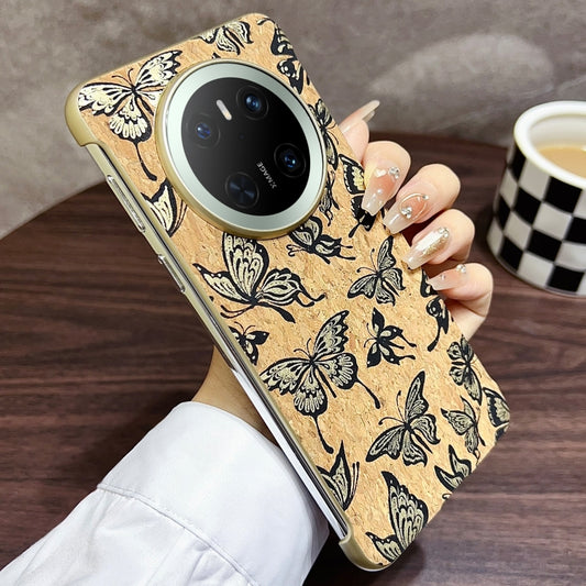 For Huawei Mate 70 Denior A18 Paint MagSafe Phone Case(Gold Butterflies) by Denior