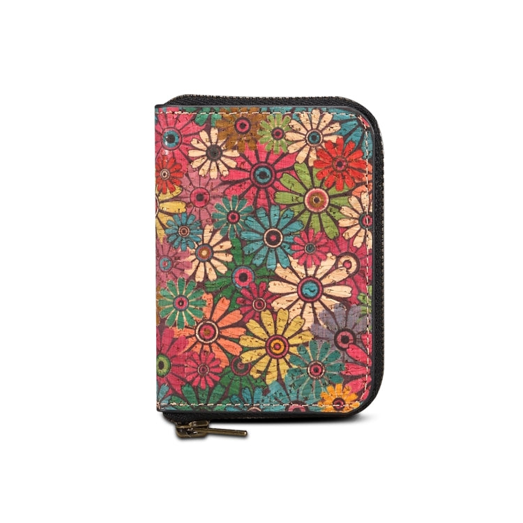 Denior V16 Flower MagSafe RFID Zipper Wallet Card Bag Case(Green) by Denior