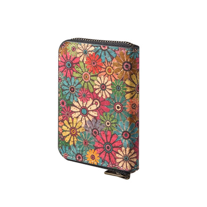 Denior V16 Flower MagSafe RFID Zipper Wallet Card Bag Case(Green) by Denior