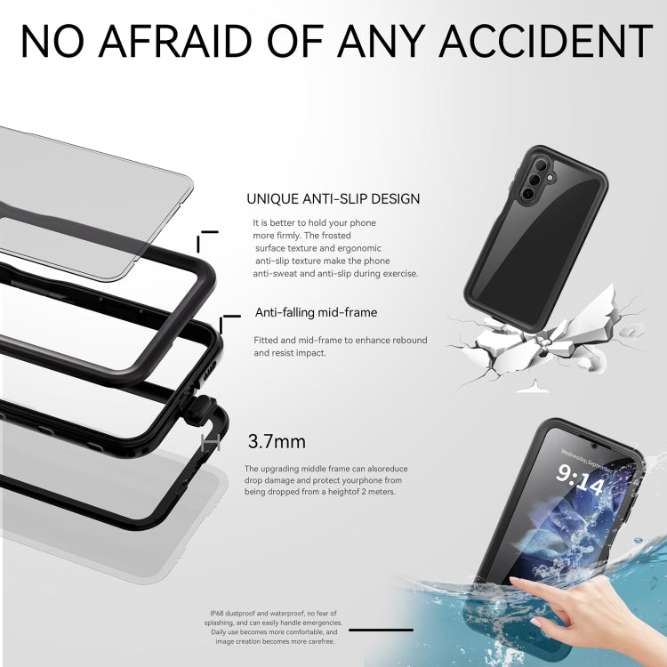 For Samsung Galaxy A16 5G / 4G RedPepper IP68 Waterproof PC Hybrid TPU Phone Case(Black) by RedPepper