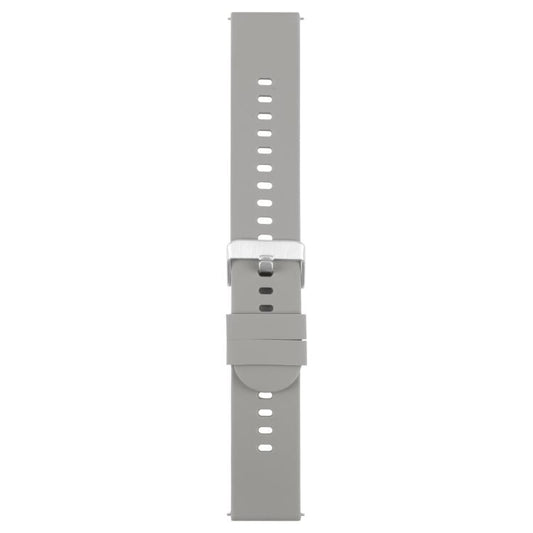 18mm Solid Color Steel Buckle Silicone Watch Band(Grey) by bashfashion
