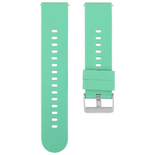 18mm Solid Color Steel Buckle Silicone Watch Band(Grass Green) by bashfashion