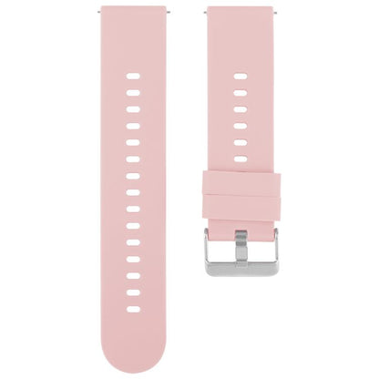 19mm Solid Color Steel Buckle Silicone Watch Band(Pink) by bashfashion