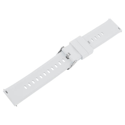 20mm Solid Color Steel Buckle Silicone Watch Band(Starlight) by bashfashion