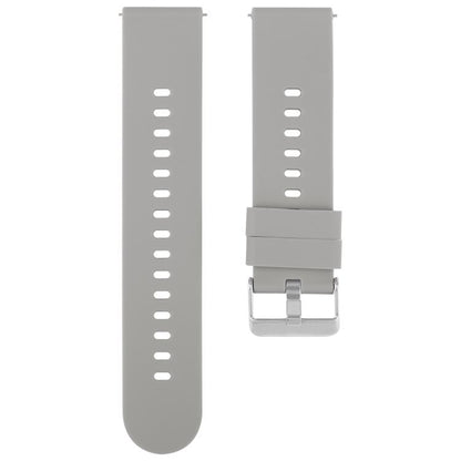 20mm Solid Color Steel Buckle Silicone Watch Band(Grey) by bashfashion