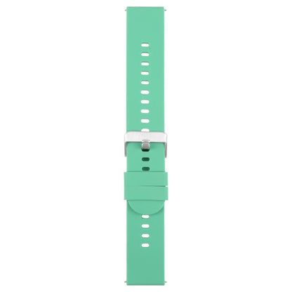 20mm Solid Color Steel Buckle Silicone Watch Band(Grass Green) by bashfashion