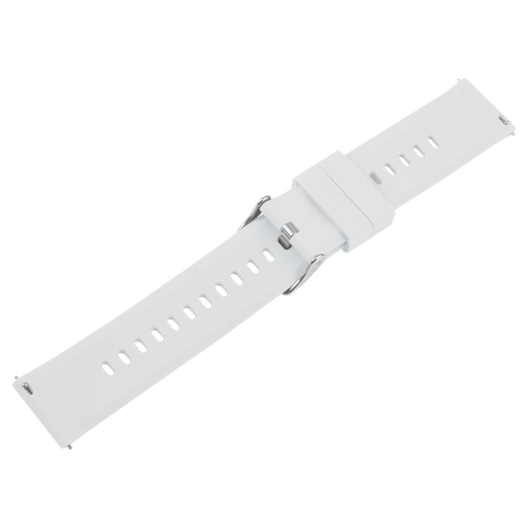 22mm Solid Color Steel Buckle Silicone Watch Band(Starlight) by bashfashion