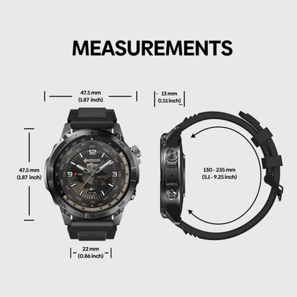 Zeblaze Stratos 2 Plus 1.43 inch Screen 3 ATM Health and Fitness GPS Smart Watch(Graphite Black) by Zeblaze