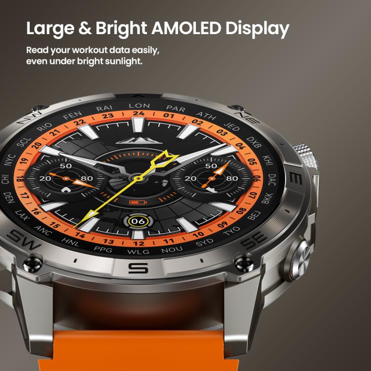 Zeblaze Stratos 2 Plus 1.43 inch Screen 3 ATM Health and Fitness GPS Smart Watch(Graphite Black) by Zeblaze