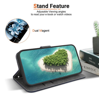 For iPhone 16e Crystal Texture Colored Drawing Leather Phone Case(Black Orchid) by bashfashion