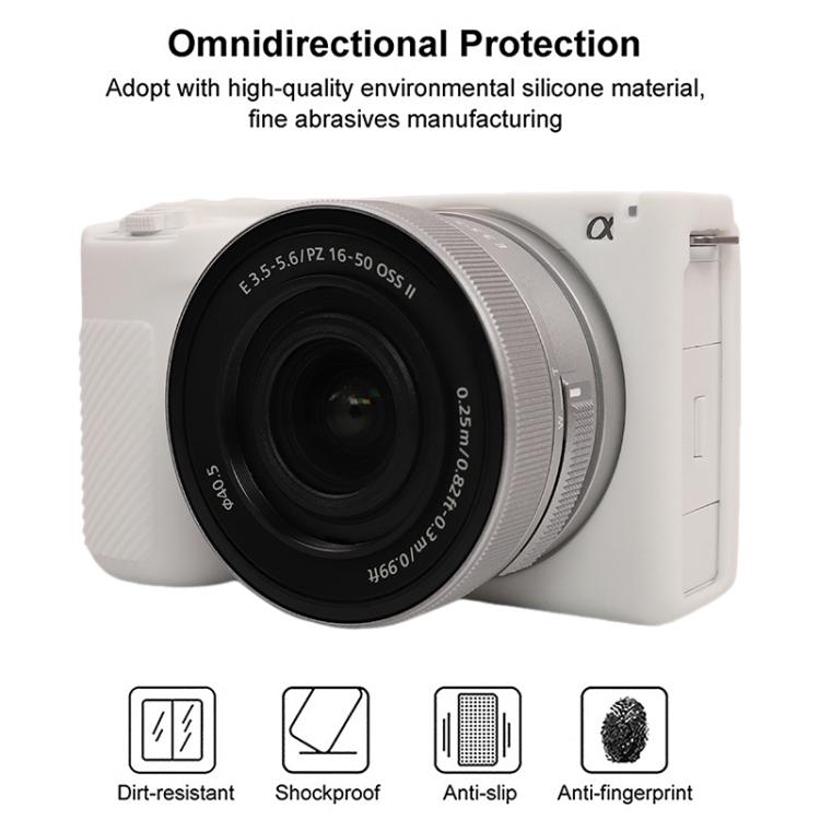 For Sony ZV-E10 II / ZV-E10M2 Glossy Soft Silicone Protective Case(White) by bashfashion