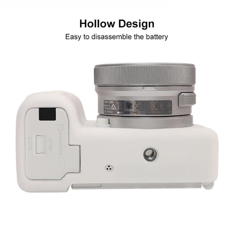 For Sony ZV-E10 II / ZV-E10M2 Glossy Soft Silicone Protective Case(White) by bashfashion