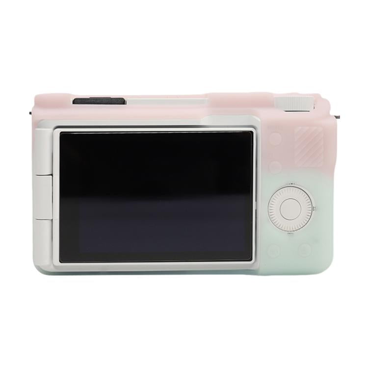For Sony ZV-E10 II / ZV-E10M2 Glossy Soft Silicone Protective Case(Jelly Pink Green) by bashfashion