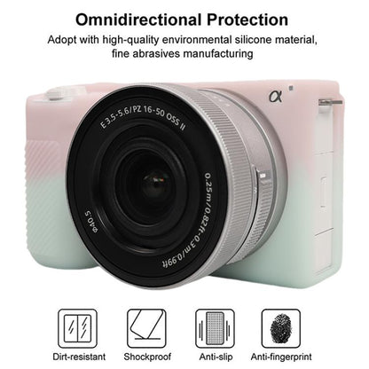 For Sony ZV-E10 II / ZV-E10M2 Glossy Soft Silicone Protective Case(Jelly Pink Green) by bashfashion