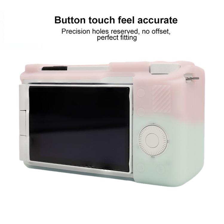 For Sony ZV-E10 II / ZV-E10M2 Glossy Soft Silicone Protective Case(Jelly Pink Green) by bashfashion