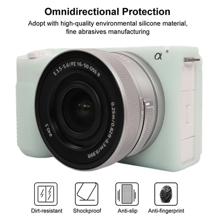 For Sony ZV-E10 II / ZV-E10M2 Glossy Soft Silicone Protective Case(Jelly Green) by bashfashion