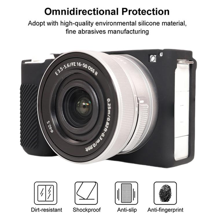 For Sony ZV-E10 II / ZV-E10M2 Glossy Soft Silicone Protective Case(Black) by bashfashion