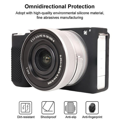 For Sony ZV-E10 II / ZV-E10M2 Glossy Soft Silicone Protective Case(Black) by bashfashion