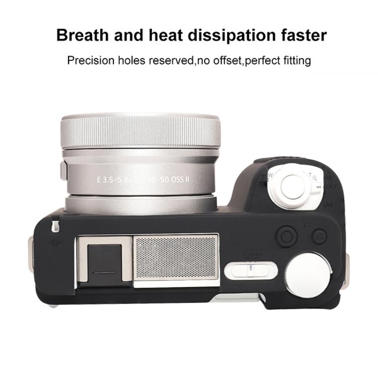 For Sony ZV-E10 II / ZV-E10M2 Glossy Soft Silicone Protective Case(Black) by bashfashion