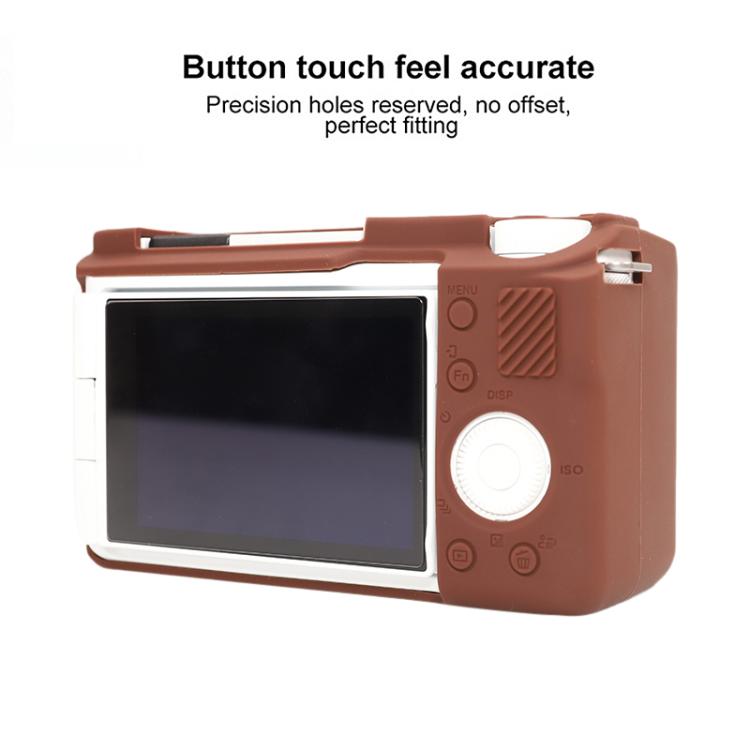 For Sony ZV-E10 II / ZV-E10M2 Glossy Soft Silicone Protective Case(Coffee) by bashfashion