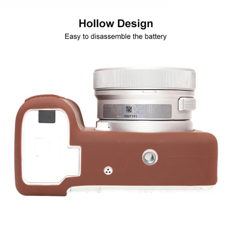 For Sony ZV-E10 II / ZV-E10M2 Glossy Soft Silicone Protective Case(Coffee) by bashfashion