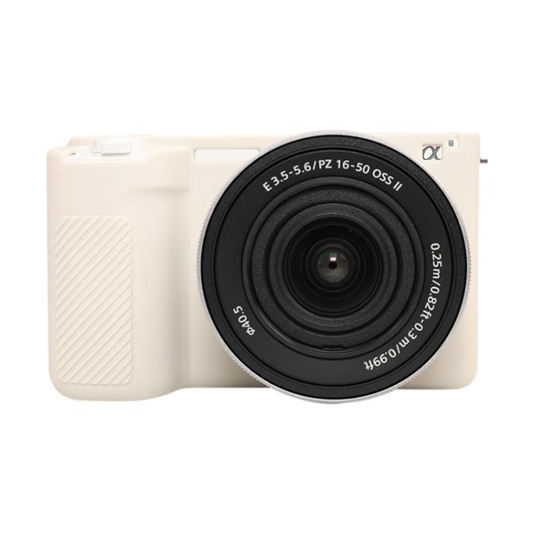 For Sony ZV-E10 II / ZV-E10M2 Glossy Soft Silicone Protective Case(Beige) by bashfashion