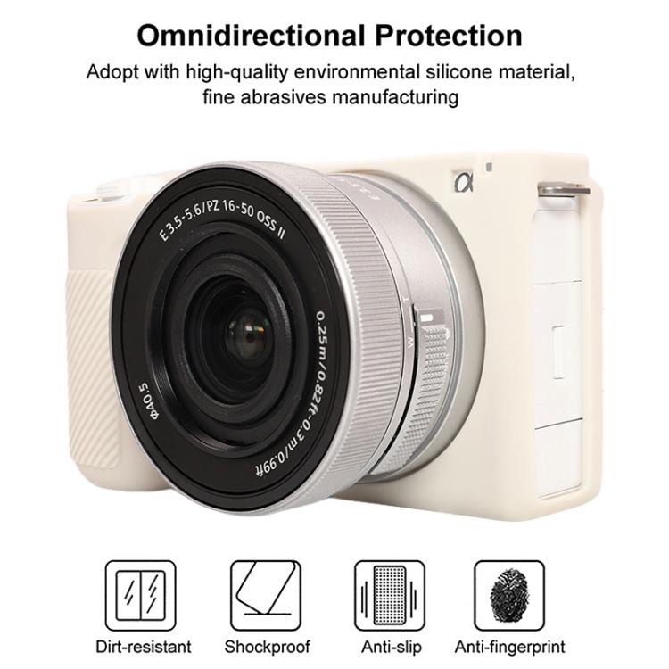 For Sony ZV-E10 II / ZV-E10M2 Glossy Soft Silicone Protective Case(Beige) by bashfashion