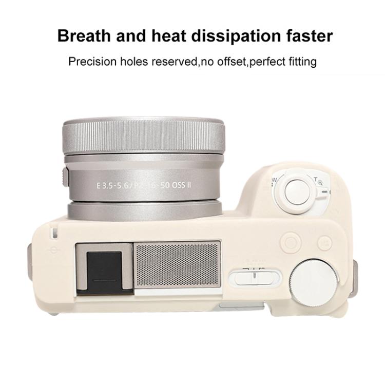 For Sony ZV-E10 II / ZV-E10M2 Glossy Soft Silicone Protective Case(Beige) by bashfashion