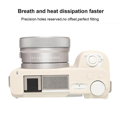 For Sony ZV-E10 II / ZV-E10M2 Glossy Soft Silicone Protective Case(Beige) by bashfashion