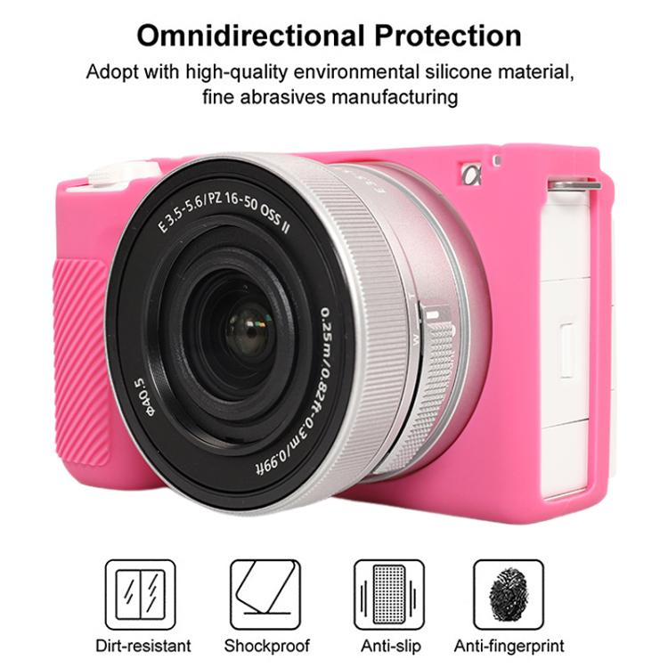 For Sony ZV-E10 II / ZV-E10M2 Glossy Soft Silicone Protective Case(Rose Red) by bashfashion