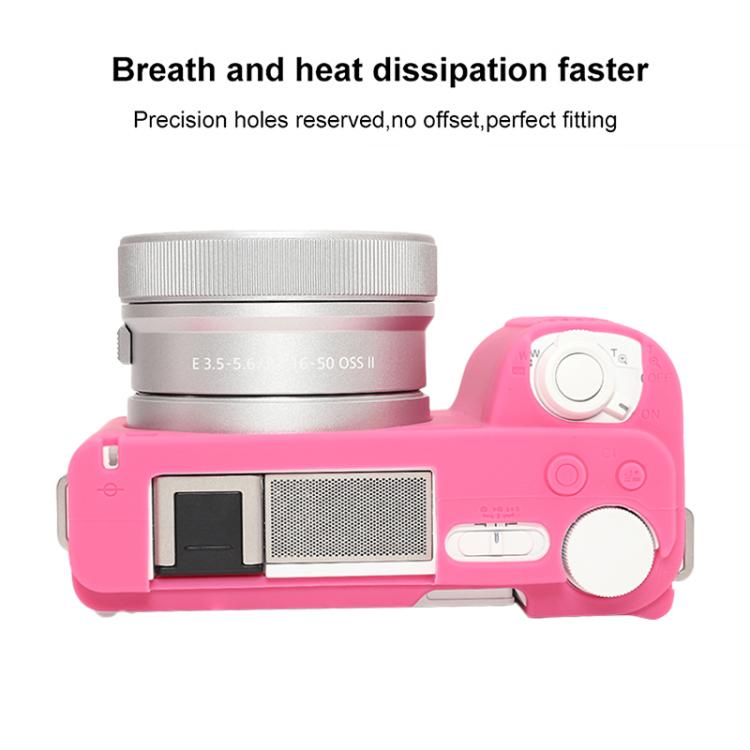 For Sony ZV-E10 II / ZV-E10M2 Glossy Soft Silicone Protective Case(Rose Red) by bashfashion