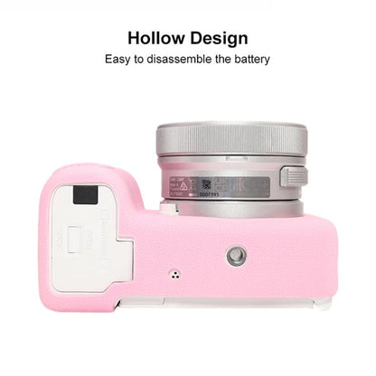 For Sony ZV-E10 II / ZV-E10M2 Litchi Texture Soft Silicone Protective Case(Pink) by bashfashion