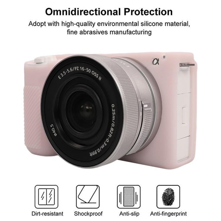 For Sony ZV-E10 II / ZV-E10M2 Litchi Texture Soft Silicone Protective Case(Jelly Pink) by bashfashion