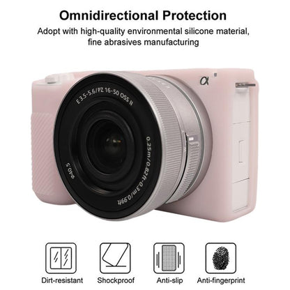 For Sony ZV-E10 II / ZV-E10M2 Litchi Texture Soft Silicone Protective Case(Jelly Pink) by bashfashion